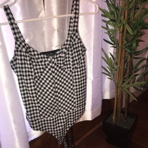 Checkered body suit